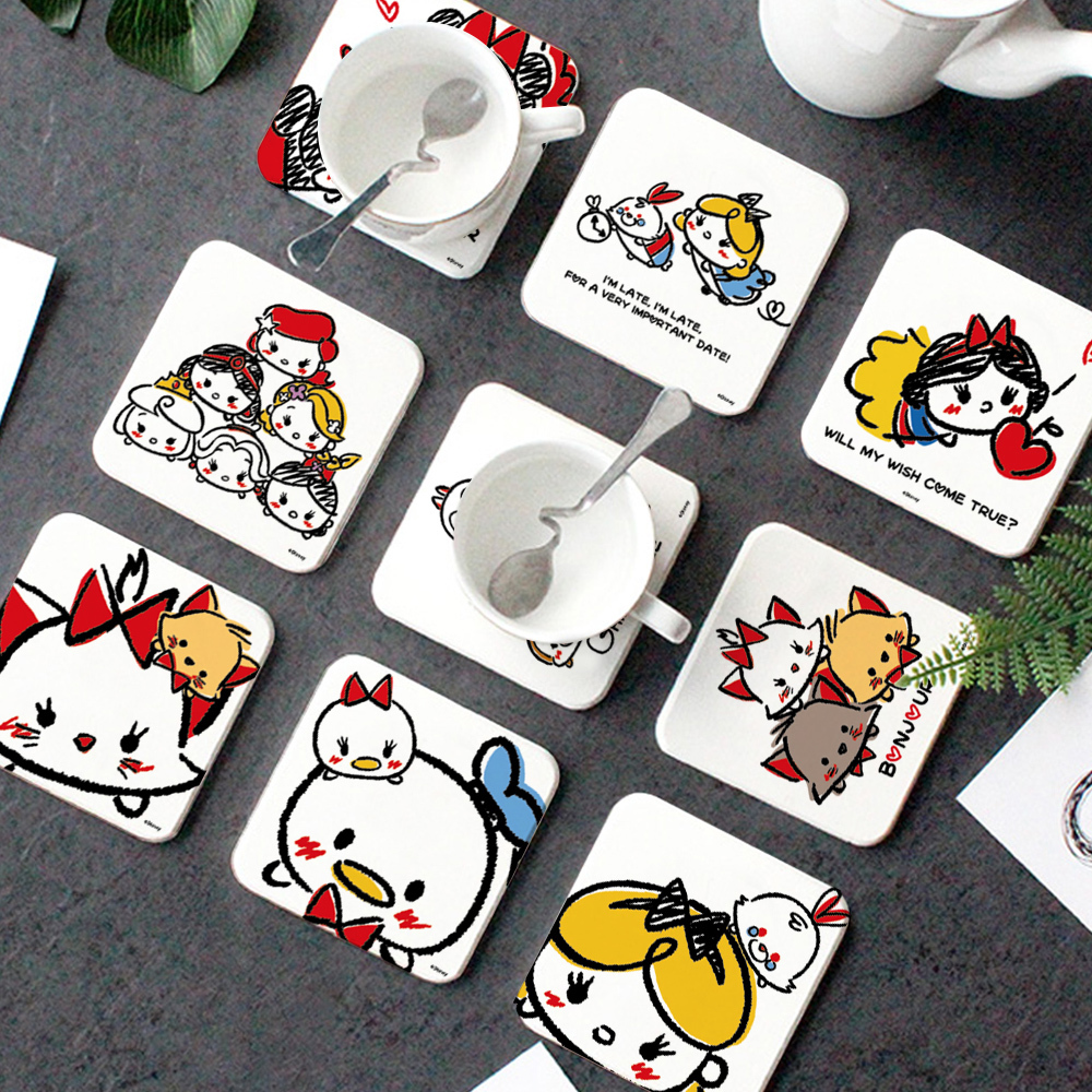 迪士尼 Tsum Tsum 珪藻土杯墊2入組 | 防滑墊 吸水杯墊【收納王妃】