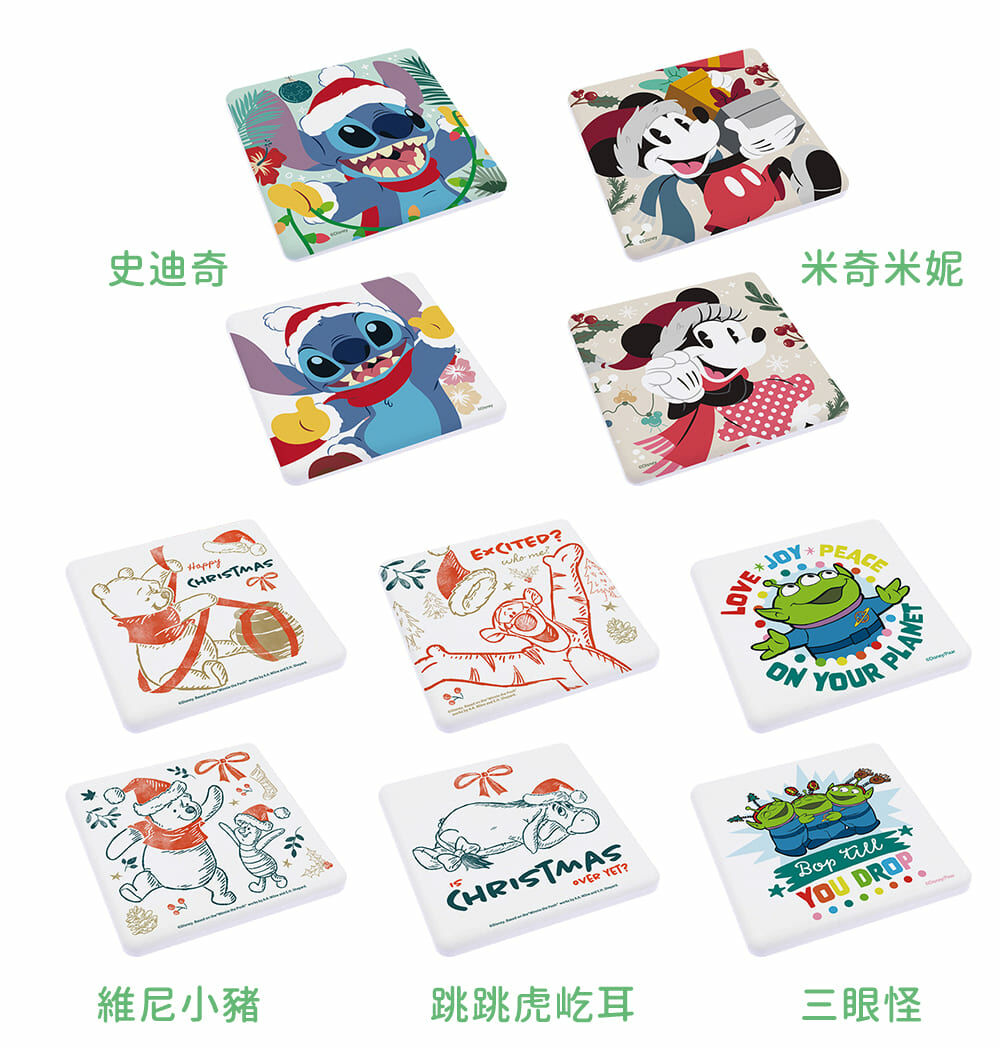 迪士尼 聖誕節珪藻土杯墊2入組 | 防滑墊 吸水杯墊  【收納王妃】 商品細節 8