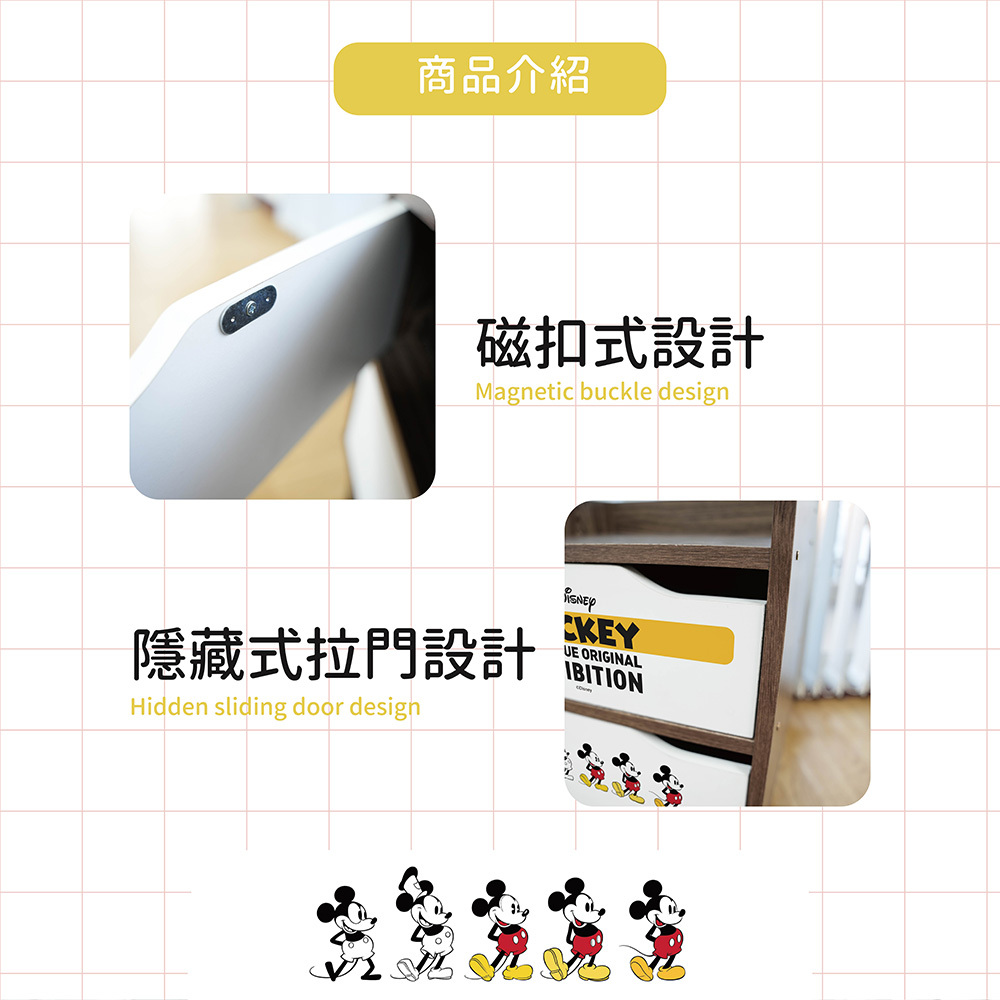 迪士尼 藝術米奇系列床邊櫃 | 台灣製造【收納王妃】 商品細節 6