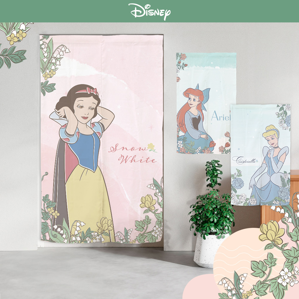 迪士尼公主系列 Disney 花朵系列對開式長門簾【收納王妃】