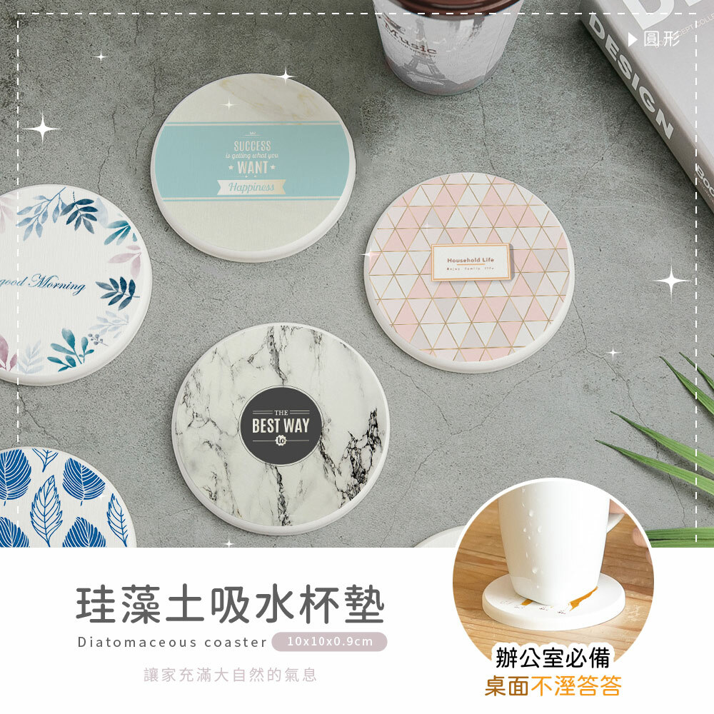 原創彩繪系列-珪藻土杯墊1入【收納王妃】 商品細節 3