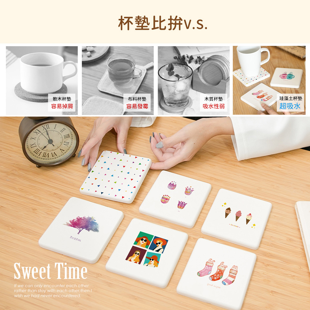 原創彩繪系列-珪藻土杯墊1入【收納王妃】 商品細節 5