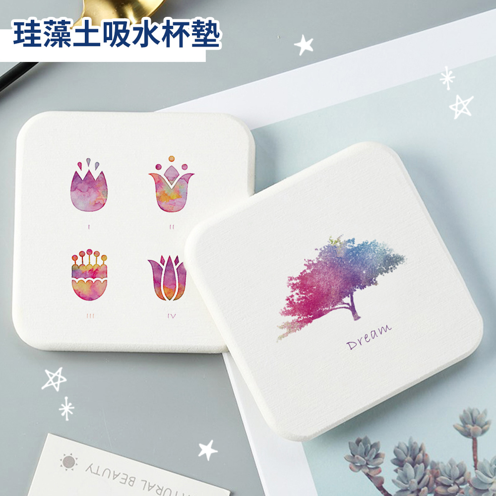 原創彩繪系列-珪藻土杯墊1入【收納王妃】 商品細節 4