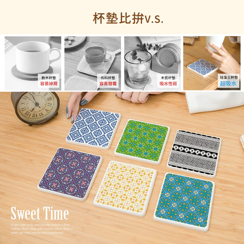 原創彩繪系列-珪藻土杯墊1入【收納王妃】 商品細節 4
