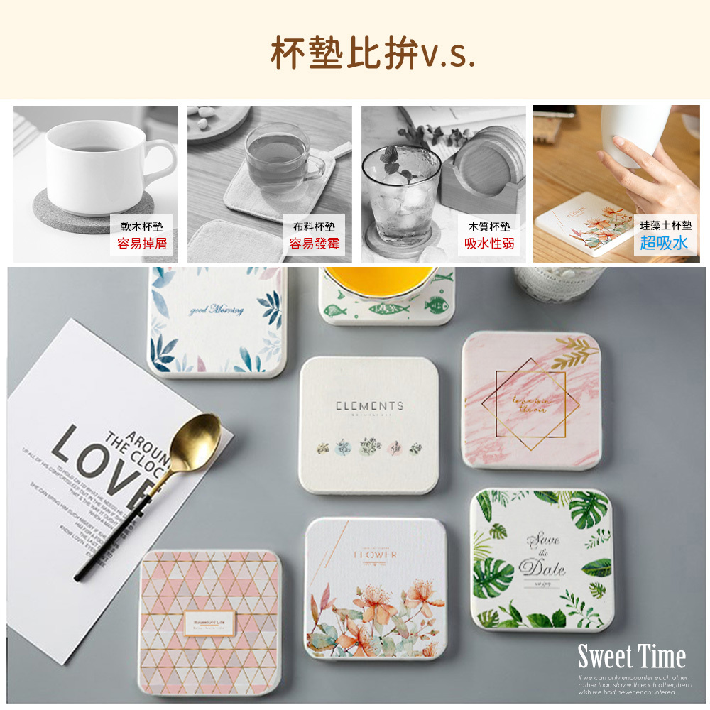 原創彩繪系列-珪藻土杯墊1入【收納王妃】 商品細節 5