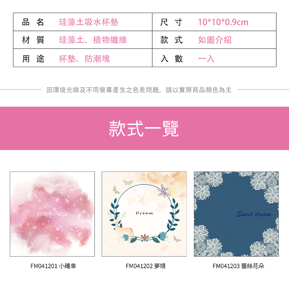 原創彩繪系列-珪藻土杯墊1入【收納王妃】 商品細節 7