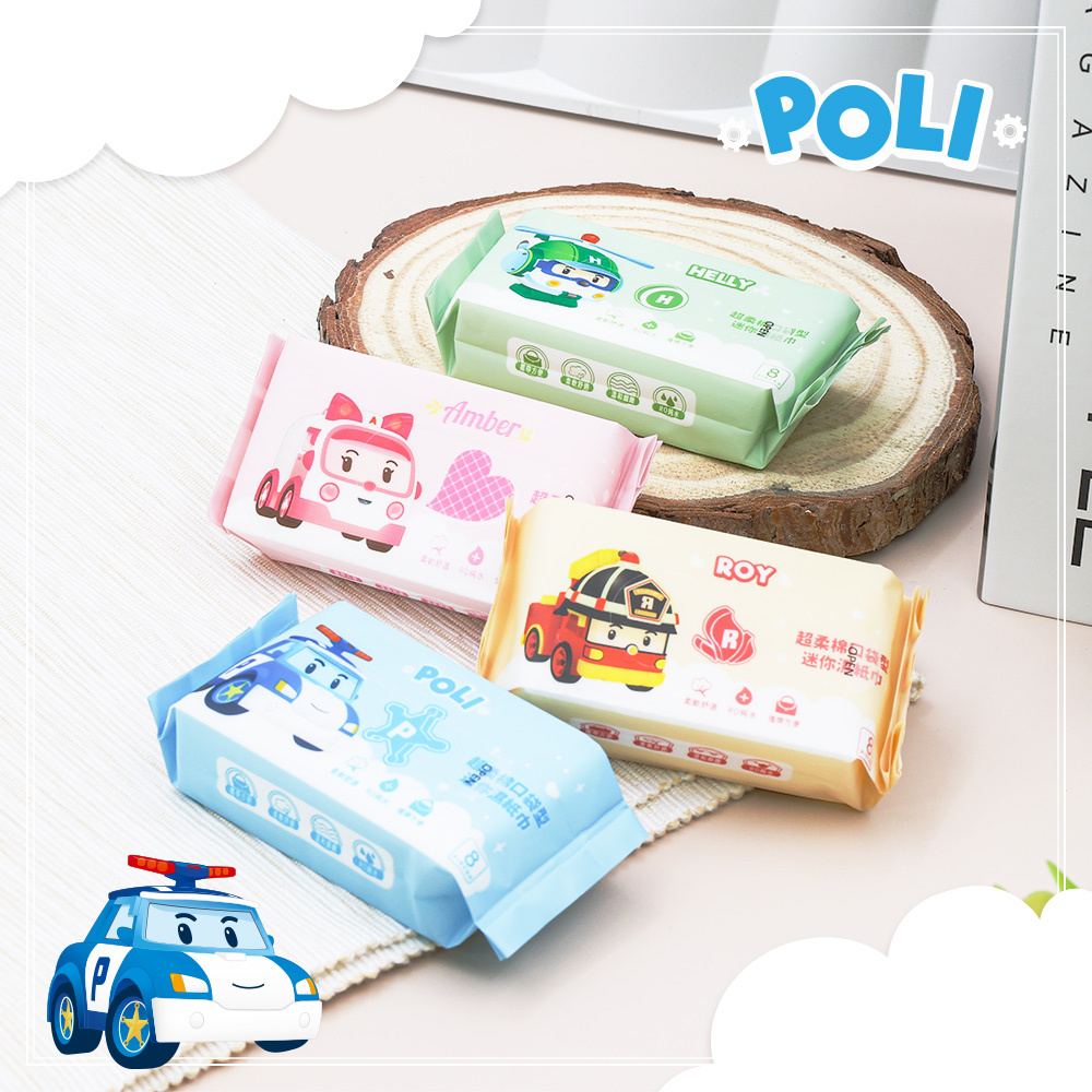 波力Poli  純水迷你濕紙巾 | 8抽x8包 【收納王妃】 商品細節 6