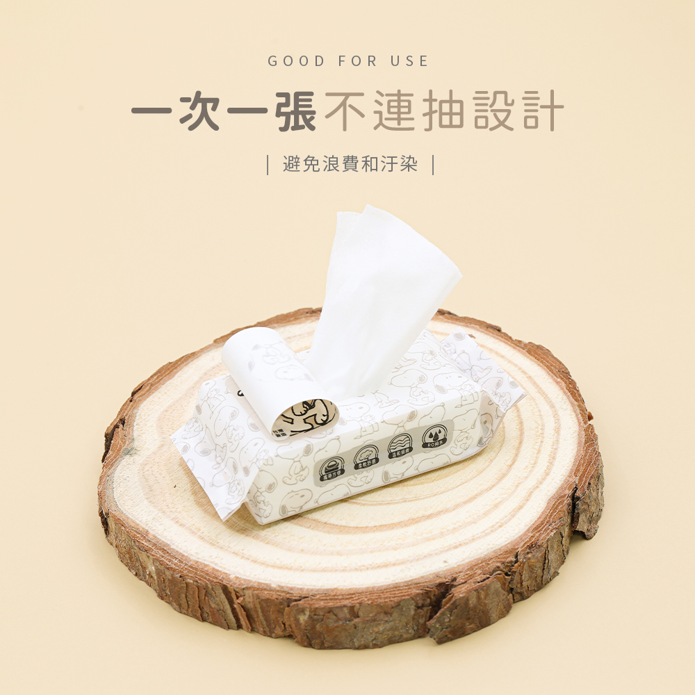 史努比 繽紛散步-純水迷你濕紙巾 | 8抽x8包 台灣製【收納王妃】 商品細節 6