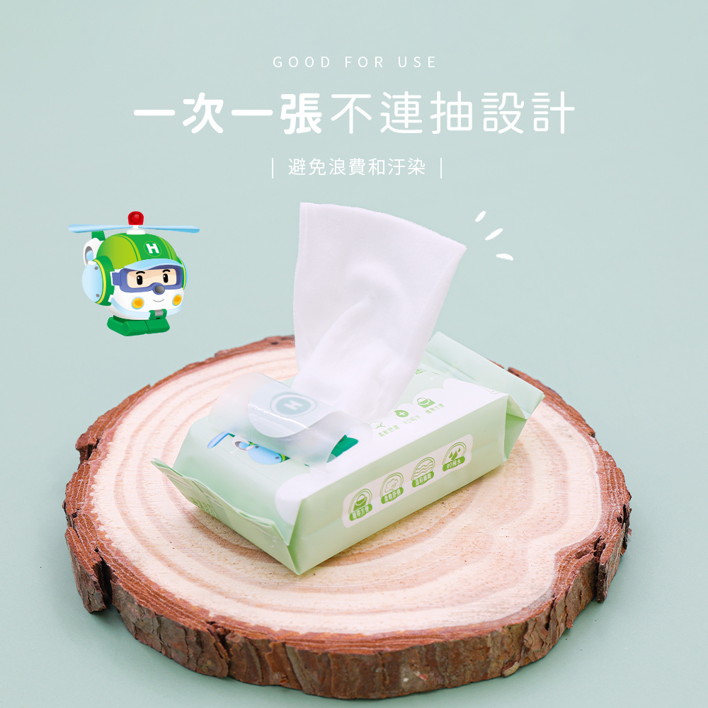 波力Poli  純水迷你濕紙巾 | 8抽x4包 【收納王妃】 商品細節 4