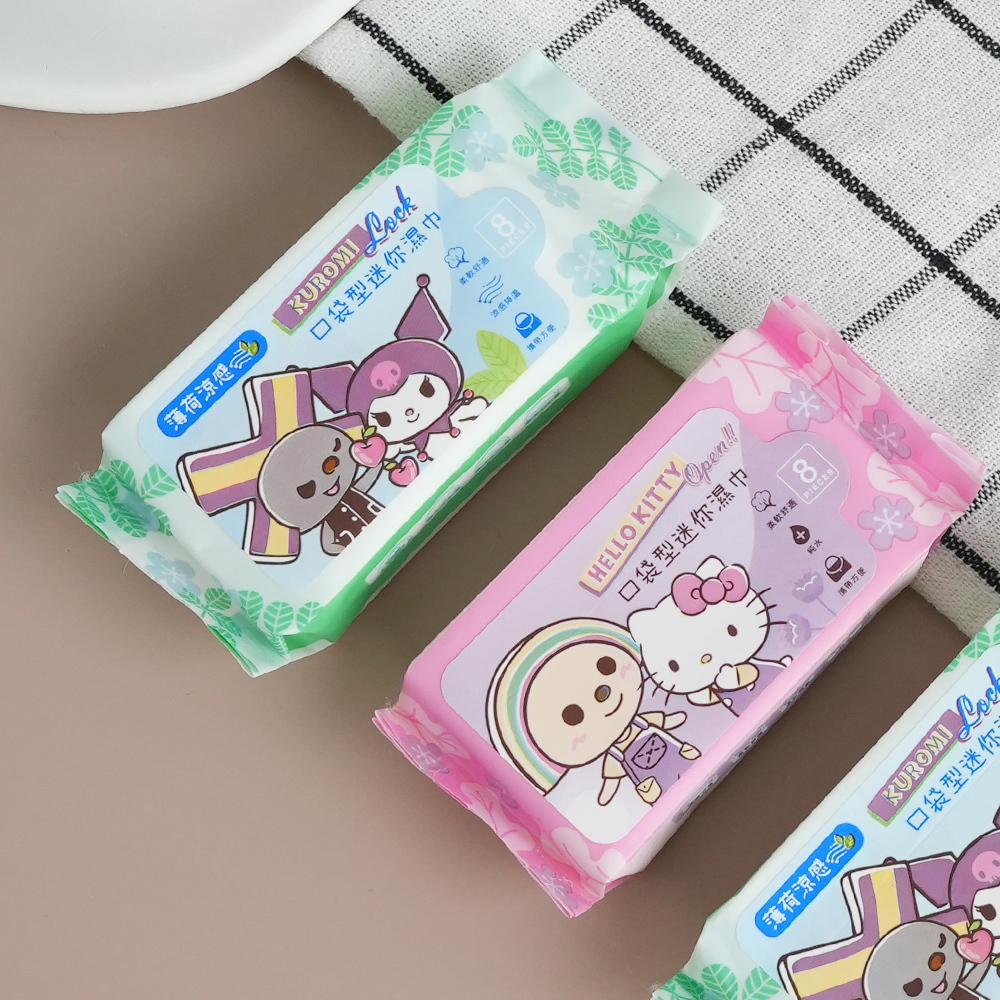 三麗鷗xOPEN將 聯名純水迷你濕紙巾 | 8抽x4包 【收納王妃】 商品細節 5