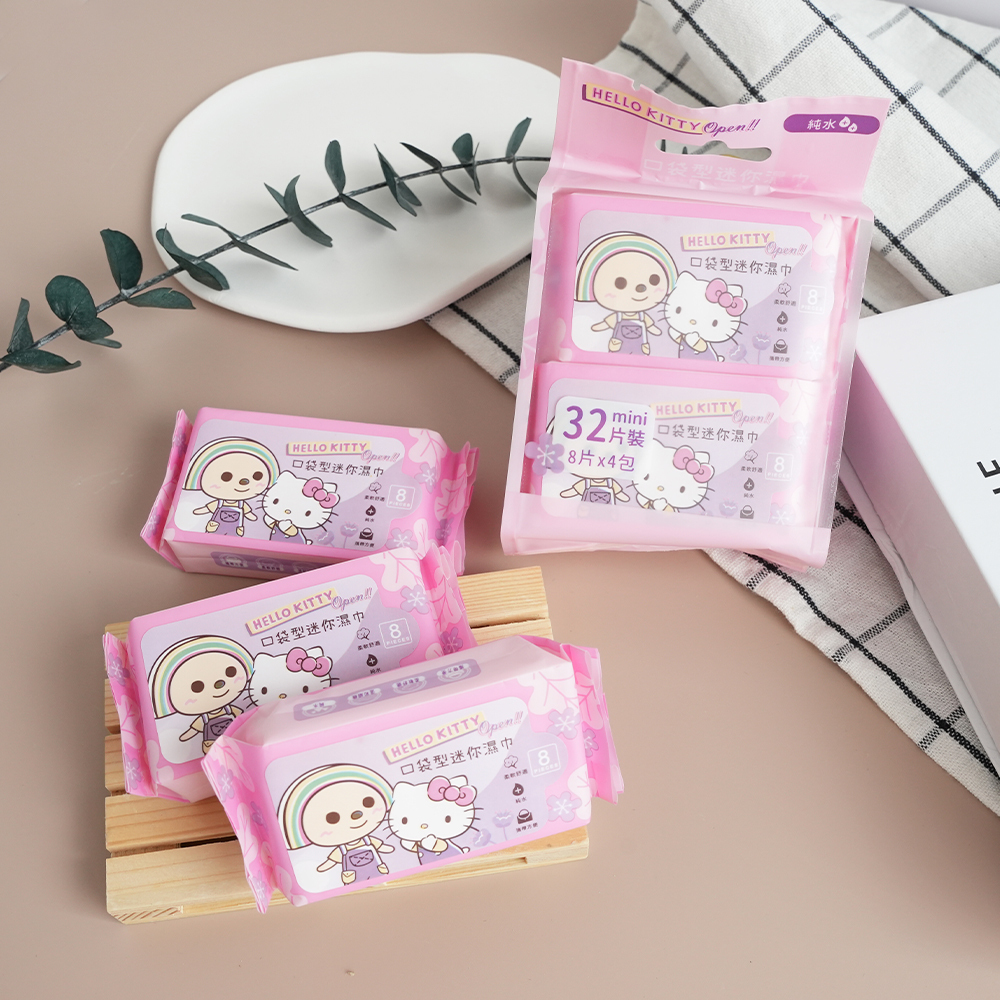 三麗鷗xOPEN將 聯名純水迷你濕紙巾 | 8抽x4包 【收納王妃】 商品細節 6