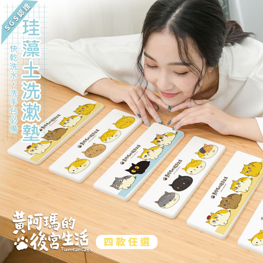 黃阿瑪的後宮生活 排隊系列-珪藻土洗漱墊24X8 |牙刷架 防滑墊 瀝水墊【收納王妃】 商品細節 1
