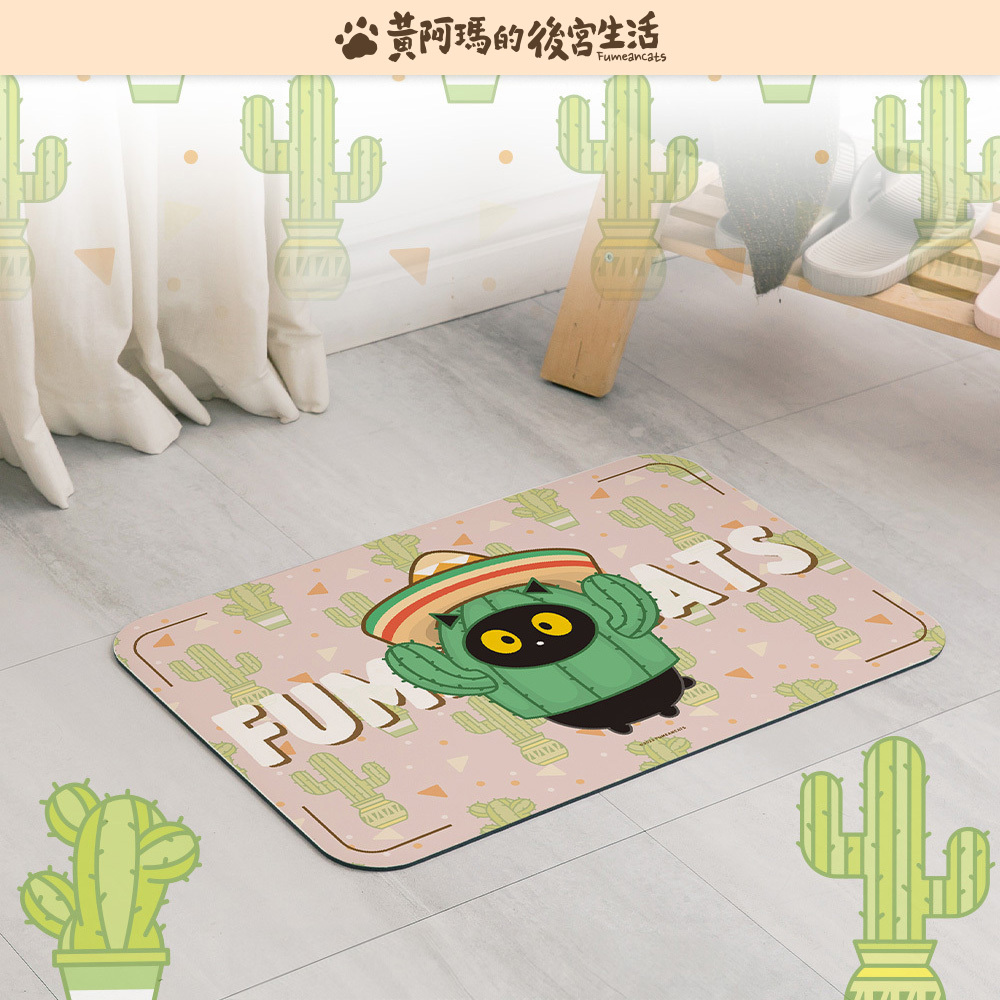 黃阿瑪的後宮生活 墨西哥系列-軟式珪藻土地墊60x40 |  硅藻土 腳踏墊  【收納王妃】