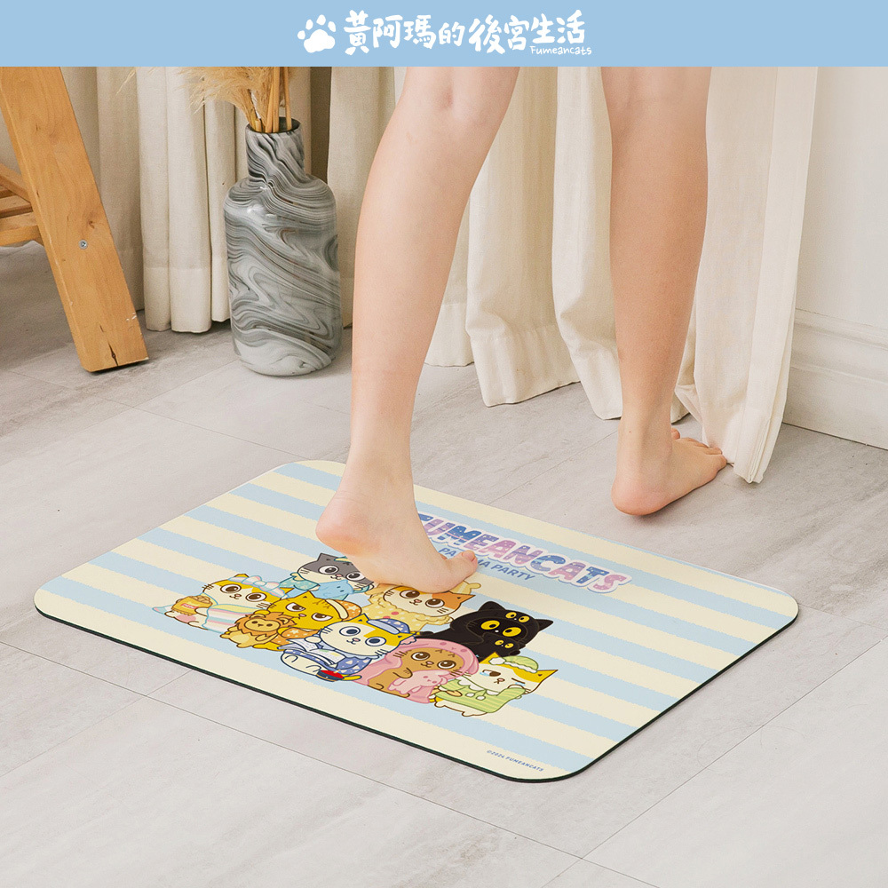 黃阿瑪的後宮生活 生活系列-軟式珪藻土地墊60x40 |  硅藻土 腳踏墊  【收納王妃】