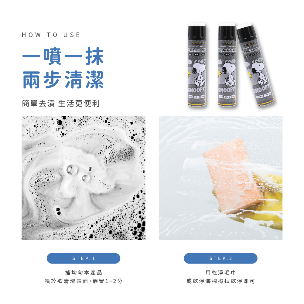 史努比 萬用泡沫清潔劑650ML | 強力去汙【收納王妃】 商品細節 7